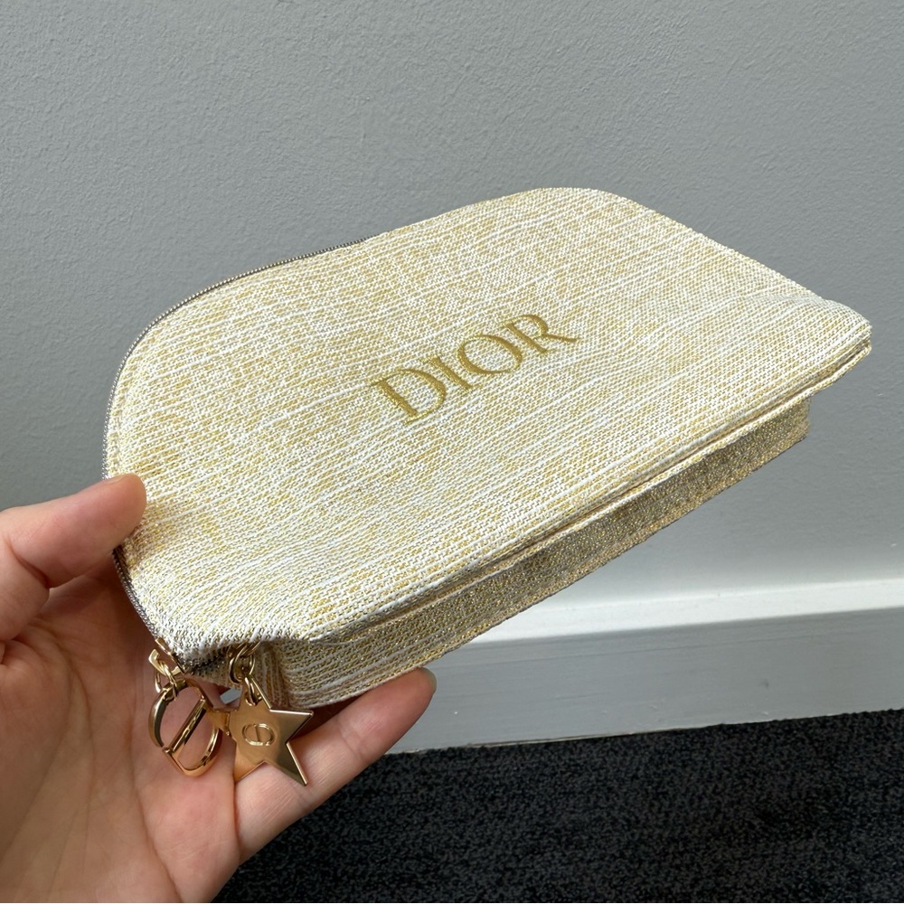 Dior Parfums Gold Cosmetic Trousse Pouch